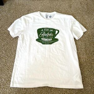 Worn Once Ralphs Coffee Tee. Size Medium.